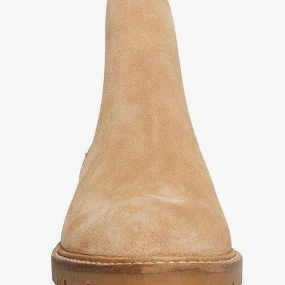 Steve Madden tan oatmeal Suede Leopold slipon Chelsea ankle boot Booties size 11 - Picture 3 of 6